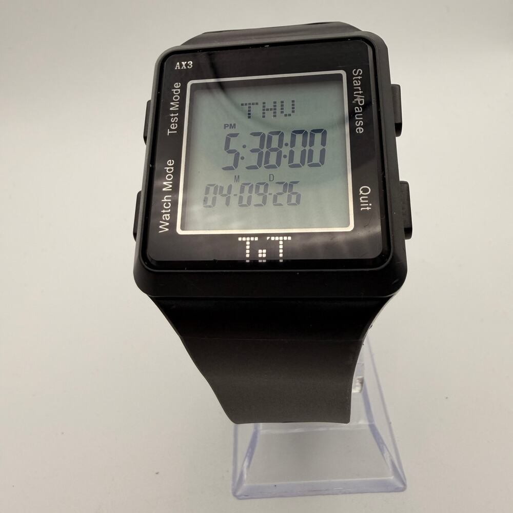 Sleek Black Digital Wristwatch - New Battery, Excellent!
